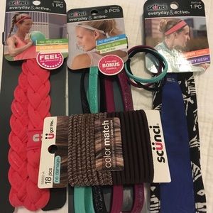4 Pc. Hair Accessory Lot Headbands Hair Ties